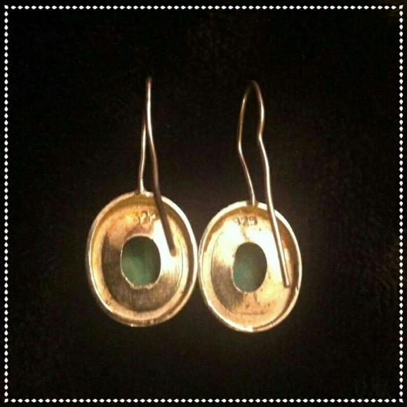 Vintage Navajo Turquoise Sterling Silver Set - Picture 5 of 5